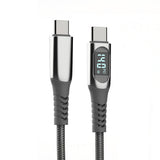 Micflip A08 Type-C to Type-C Dijital LED Göstergeli Data ve Şarj Kablosu 140W 1M