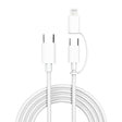 Micflip A22 2in1 PD Type-C to Type-C + Lightning MFI Sertifikalı Data ve Şarj Kablosu 240W 1M