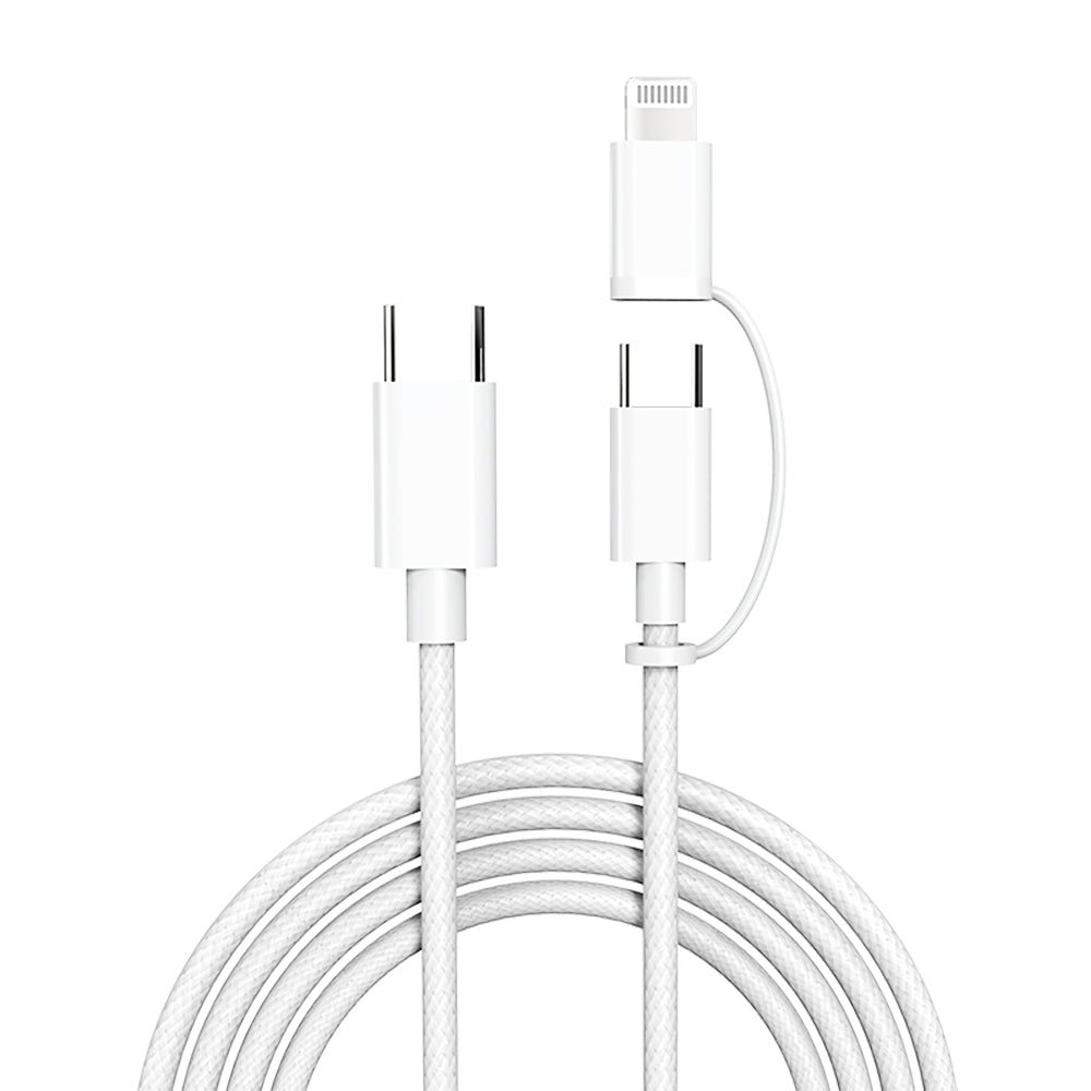 Micflip A22 2in1 PD Type-C to Type-C + Lightning MFI Sertifikalı Data ve Şarj Kablosu 240W 1M