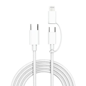 Micflip A22 2in1 PD Type-C to Type-C + Lightning MFI Sertifikalı Data ve Şarj Kablosu 240W 1M