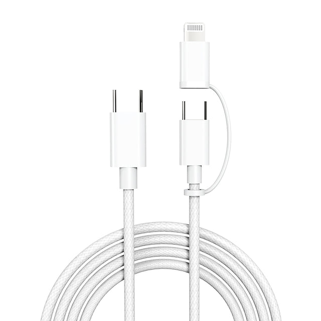 Micflip A22 2in1 PD Type-C to Type-C + Lightning MFI Sertifikalı Data ve Şarj Kablosu 240W 1M
