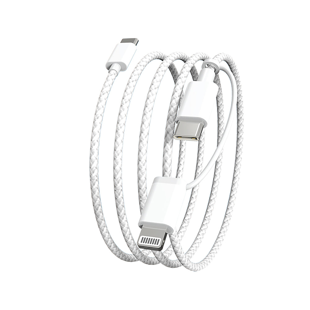 Micflip A22 2in1 PD Type-C to Type-C + Lightning MFI Sertifikalı Data ve Şarj Kablosu 240W 1M