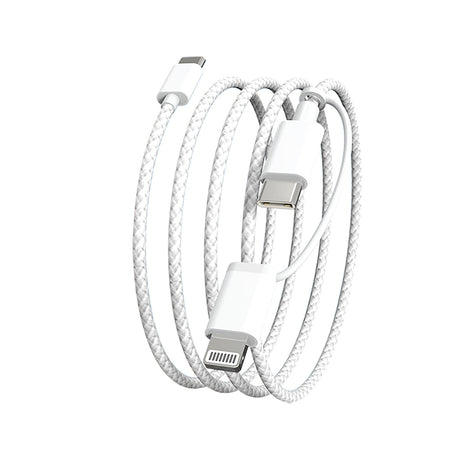 Micflip A22 2in1 PD Type-C to Type-C + Lightning MFI Sertifikalı Data ve Şarj Kablosu 240W 1M
