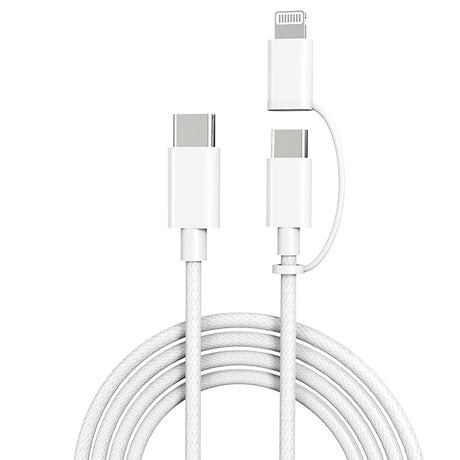 Micflip A22 2in1 PD Type-C to Type-C + Lightning MFI Sertifikalı Data ve Şarj Kablosu 240W 1M