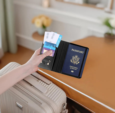 Micflip K02 iOS Cihazlar İçin FindMy Özellikli Pasaport Kart ve Sim Bölmeli Mikrofiber Kablosuz ve Pin Şarj Özellikli Deri Cüzdan