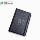 Micflip K02 iOS Cihazlar İçin FindMy Özellikli Pasaport Kart ve Sim Bölmeli Mikrofiber Kablosuz ve Pin Şarj Özellikli Deri Cüzdan
