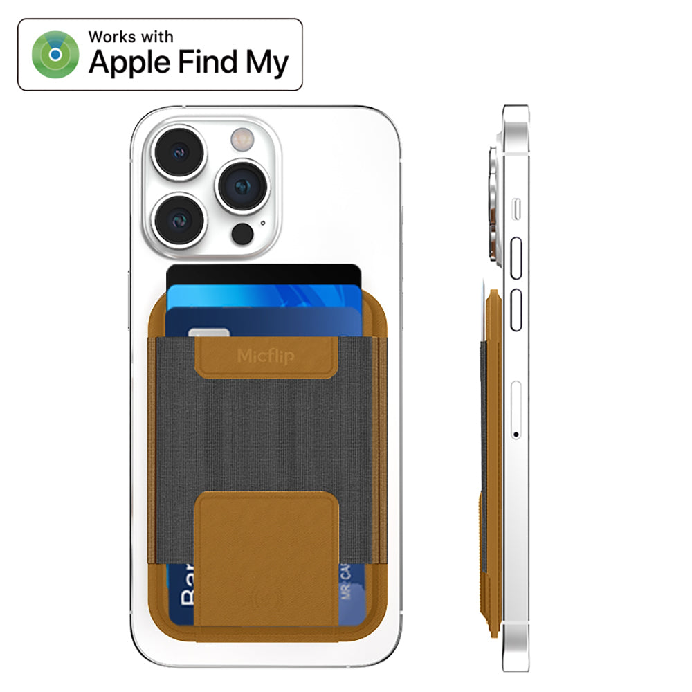 Micflip P065 Ultra İnce Tasarım iOS Cihazlara Özel Kablosuz ve Pin Şarj Özellikli FindMy Destekli Magnetik Standlı Kartlık