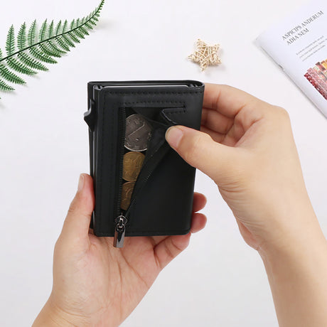 Micflip P15 Three Fold Akıllı Takip Özellikli Hakiki Deri Kartlık