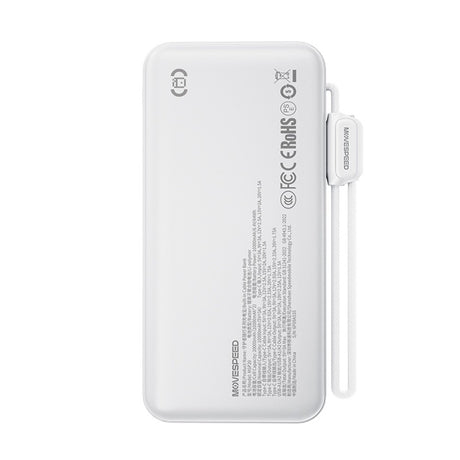 Movespeed MSP19 Dijital LED Göstergeli Type-C Kablolu Powerbank 22.5W 10.000mAh