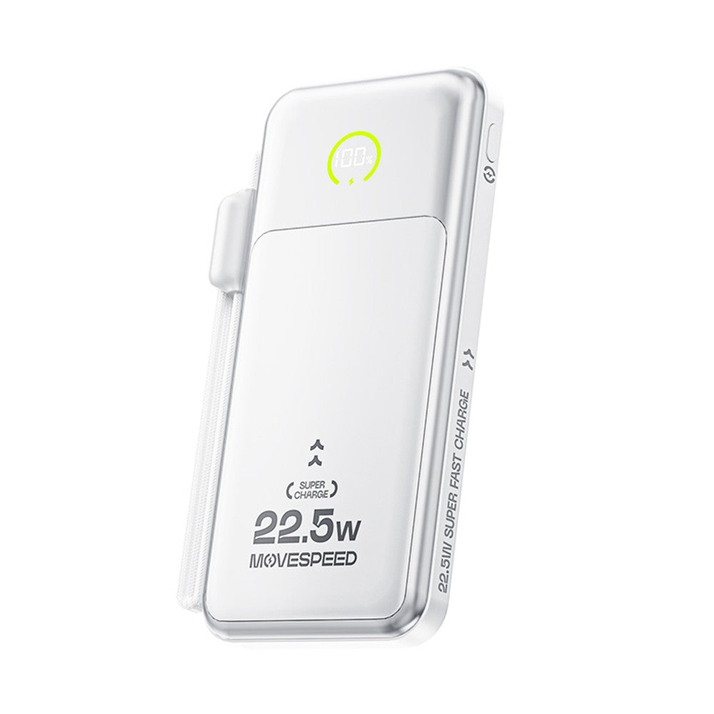 Movespeed MSP19 Dijital LED Göstergeli Type-C Kablolu Powerbank 22.5W 10.000mAh