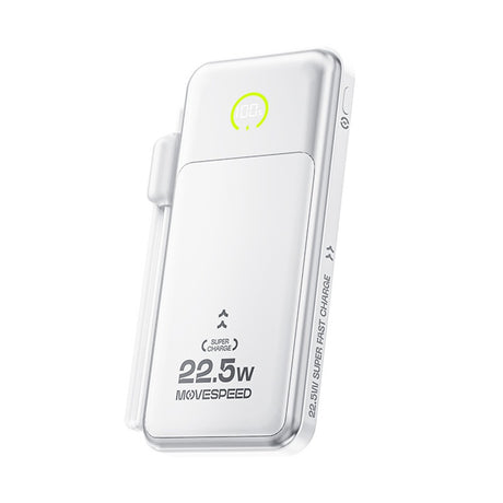 Movespeed MSP19 Dijital LED Göstergeli Type-C Kablolu Powerbank 22.5W 10.000mAh