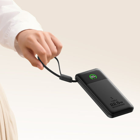 Movespeed MSP19 Dijital LED Göstergeli Type-C Kablolu Powerbank 22.5W 10.000mAh