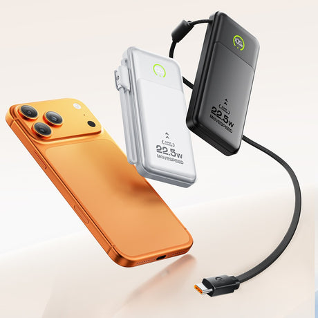 Movespeed MSP19 Dijital LED Göstergeli Type-C Kablolu Powerbank 22.5W 10.000mAh