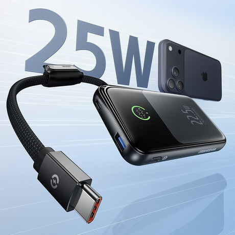 Movespeed MSP19 Pro Dijital LED Göstergeli Type-C Kablolu Powerbank 22.5W 10.000mAh