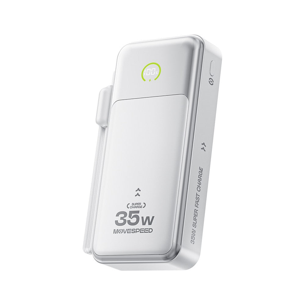 Movespeed MSP20 Dijital LED Göstergeli Type-C Kablolu Powerbank 35W 20.000mAh