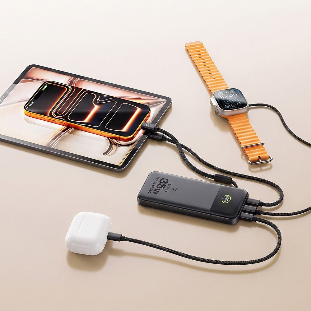 Movespeed MSP20 Dijital LED Göstergeli Type-C Kablolu Powerbank 35W 20.000mAh