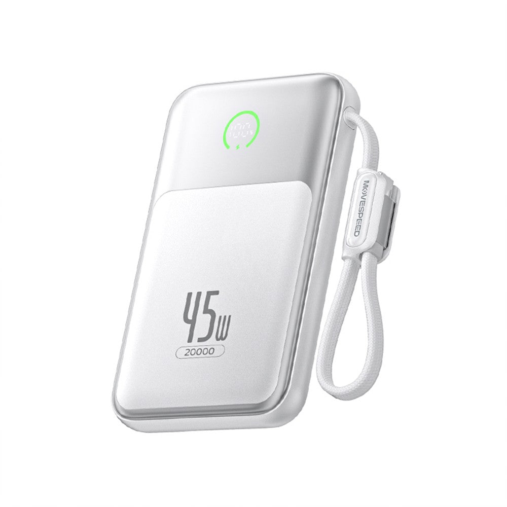 Movespeed MSP20 Pro Dijital LED Göstergeli Type-C Kablolu Powerbank 45W 20.000mAh