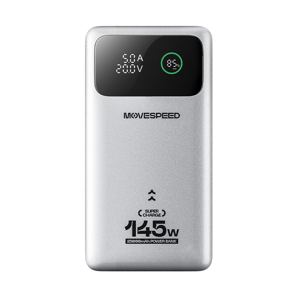 Movespeed YSPBM25 Pro Hızlı Şarj Özellikli Dijital LED Göstergeli Powerbank PD 145W 25.000mAh