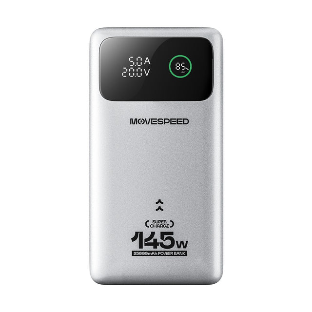 Movespeed YSPBM25 Pro Hızlı Şarj Özellikli Dijital LED Göstergeli Powerbank PD 145W 25.000mAh