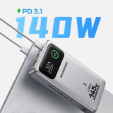 Movespeed YSPBM25 Pro Hızlı Şarj Özellikli Dijital LED Göstergeli Powerbank PD 145W 25.000mAh