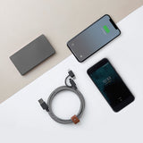Native Union Belt Serisi 3in1 USB-A to Type-C - Lightning - Micro Şarj Kablosu 2M