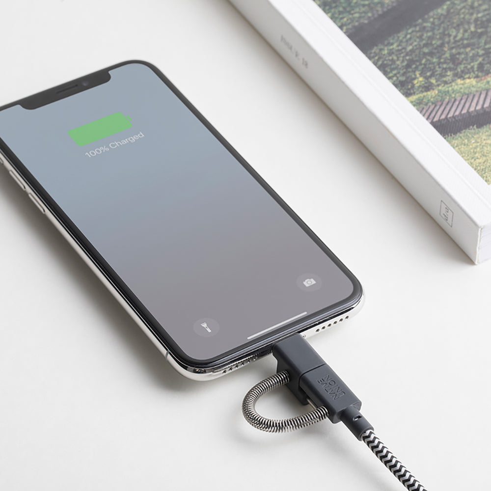 Native Union Belt Serisi 3in1 USB-A to Type-C - Lightning - Micro Şarj Kablosu 2M
