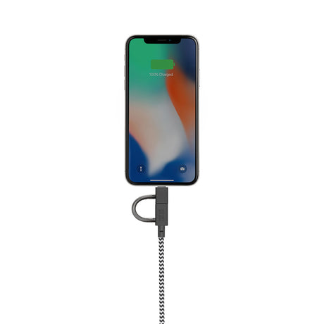 Native Union Belt Serisi 3in1 USB-A to Type-C - Lightning - Micro Şarj Kablosu 2M