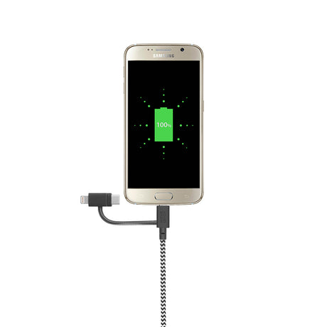 Native Union Belt Serisi 3in1 USB-A to Type-C - Lightning - Micro Şarj Kablosu 2M