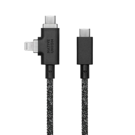 Native Union Belt Serisi Duo Pro Type-C to Type-C - Lightning Şarj Kablosu 240W 2.4M