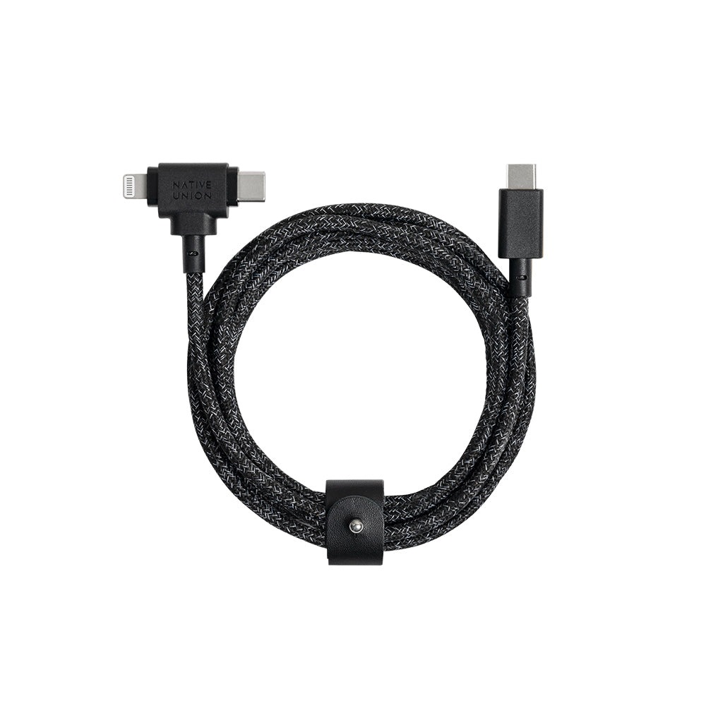 Native Union Belt Serisi Duo Type-C to Type-C - Lightning Şarj Kablosu 60W 1.5M