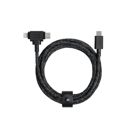 Native Union Belt Serisi Duo Type-C to Type-C - Lightning Şarj Kablosu 60W 1.5M