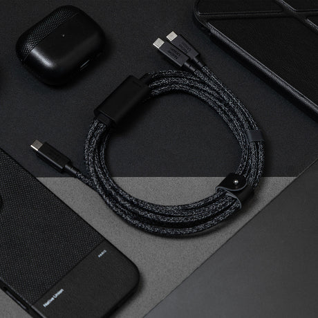 Native Union Belt Serisi PD 2in1 Type-C To Type-C Hızlı Şarj Özellikli Şarj ve Data Kablosu 140W 2M