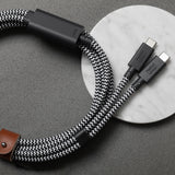 Native Union Belt Serisi PD 2in1 Type-C To Type-C Hızlı Şarj Özellikli Şarj ve Data Kablosu 140W 2M