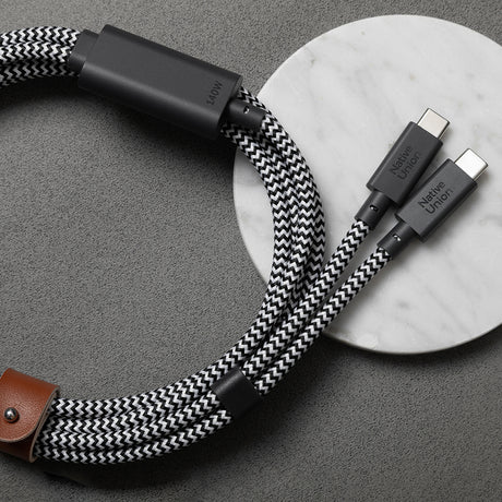 Native Union Belt Serisi PD 2in1 Type-C To Type-C Hızlı Şarj Özellikli Şarj ve Data Kablosu 140W 2M