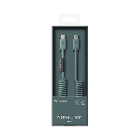 Native Union POP Serisi Type-C to Type-C Spiralli Şarj Kablosu 60W 1.2M