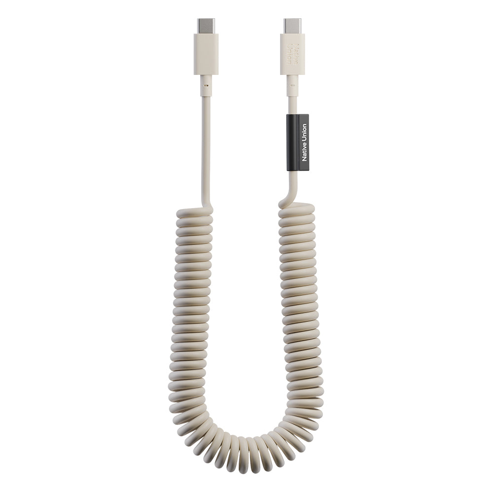Native Union POP Serisi Type-C to Type-C Spiralli Şarj Kablosu 60W 2.4M