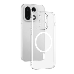 One Plus 15 5G Kamera Korumalı M-Safe Şarj Özellikli Şeffaf Zore London Sert PC Kapak