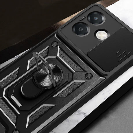 Oppo A3x Kılıf Magnetik Standlı Kamera Korumalı Zore Sürgülü Vega Kapak