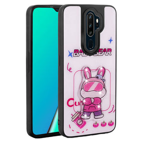 Oppo A9 2020 Kılıf Parlayan Kabartmalı İkonik Figürlü Zore Amas Silikon Kapak
