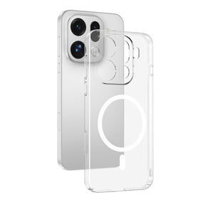 Oppo Find X9 Pro Kamera Korumalı M-Safe Şarj Özellikli Şeffaf Zore London Sert PC Kapak