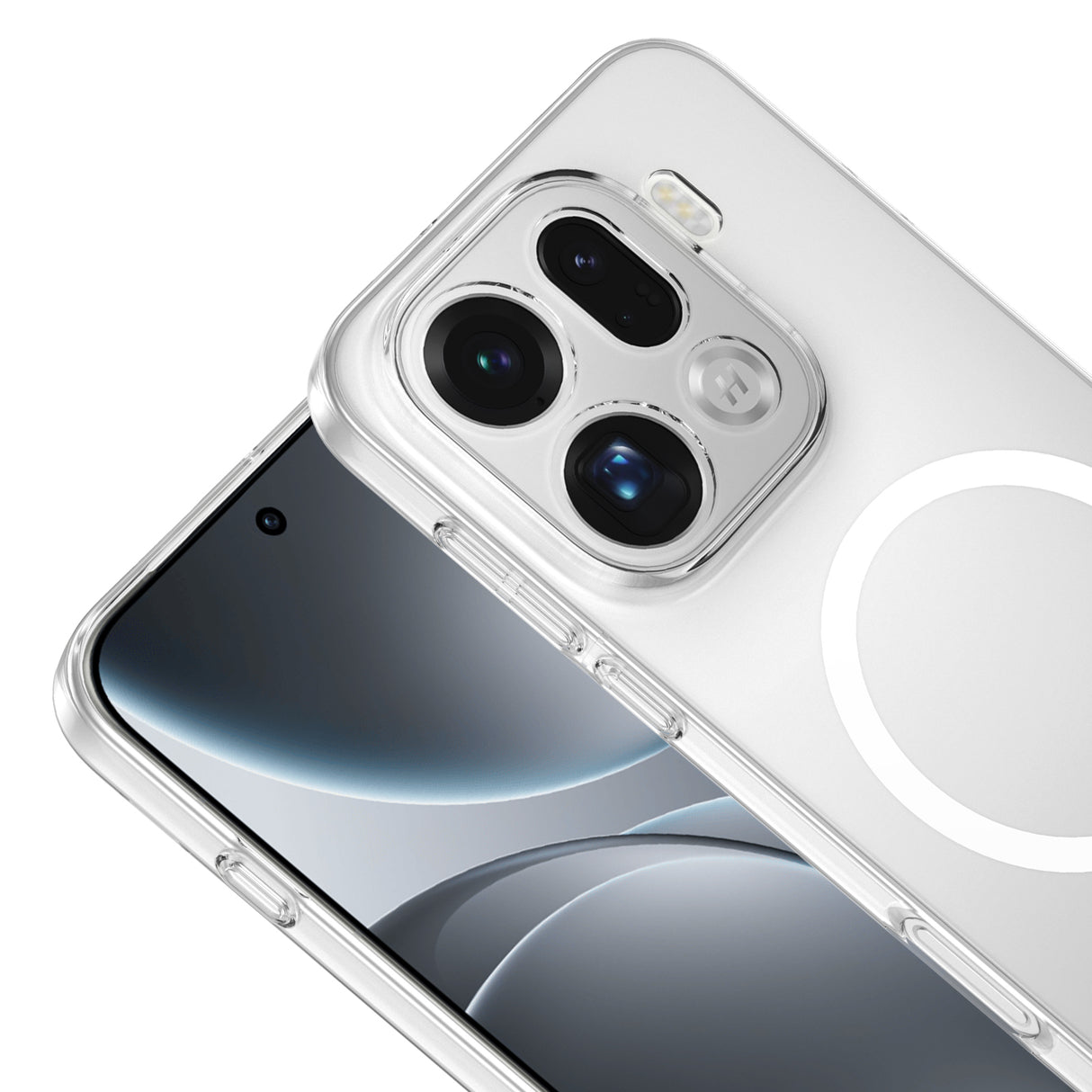 Oppo Find X9 Pro Kamera Korumalı M-Safe Şarj Özellikli Şeffaf Zore London Sert PC Kapak