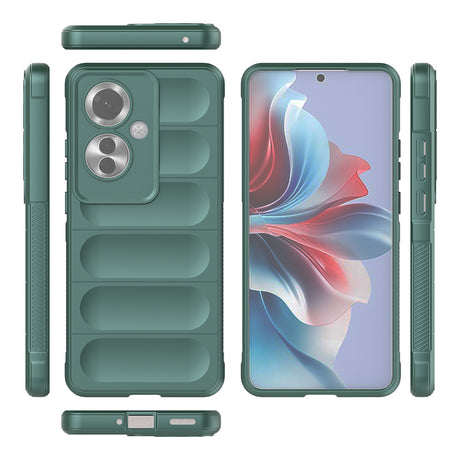 Oppo Reno 11F 5G Kılıf Esnek TPU Oyuklu Arka Yüzey Tasarımlı Zore Etnik Silikon Kapak