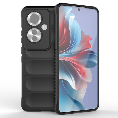 Oppo Reno 11F 5G Kılıf Esnek TPU Oyuklu Arka Yüzey Tasarımlı Zore Etnik Silikon Kapak