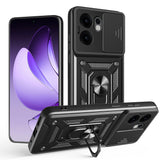 Oppo Reno 13F 5G Kılıf Magnetik Standlı Kamera Korumalı Zore Sürgülü Vega Kapak