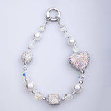 Picocici Parlayan Taş Tasarımlı 30mm Dot Drill Heart Telefon Bilek Askı İpi