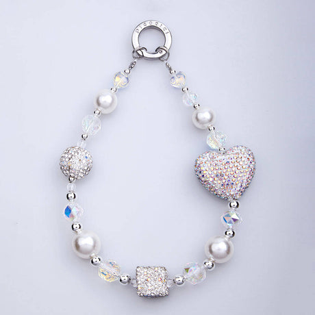 Picocici Parlayan Taş Tasarımlı 30mm Dot Drill Heart Telefon Bilek Askı İpi