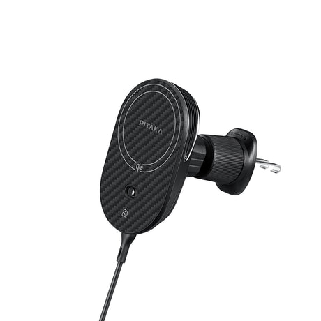 Pitaka MagEZ Pro 2 M-safe Şarj Özellikli Qi2 Aramid Fiber Araç Telefon Tutucu