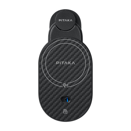 Pitaka MagEZ Pro 2 M-safe Şarj Özellikli Qi2 Aramid Fiber Araç Telefon Tutucu
