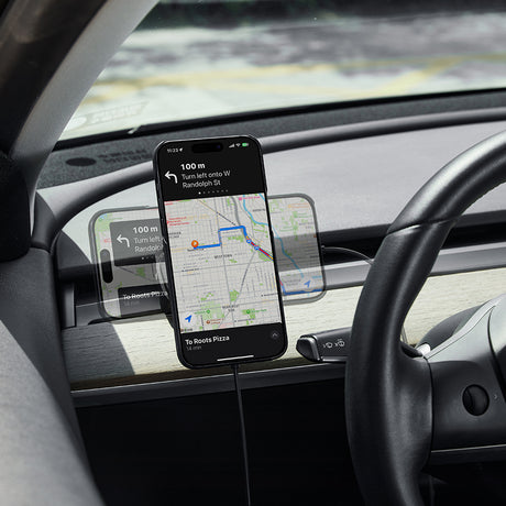 Pitaka MagEZ Pro 2 M-safe Şarj Özellikli Qi2 Tesla Model Y ve Model 3 Uyumlu Aramid Fiber Araç Telefon Tutucu