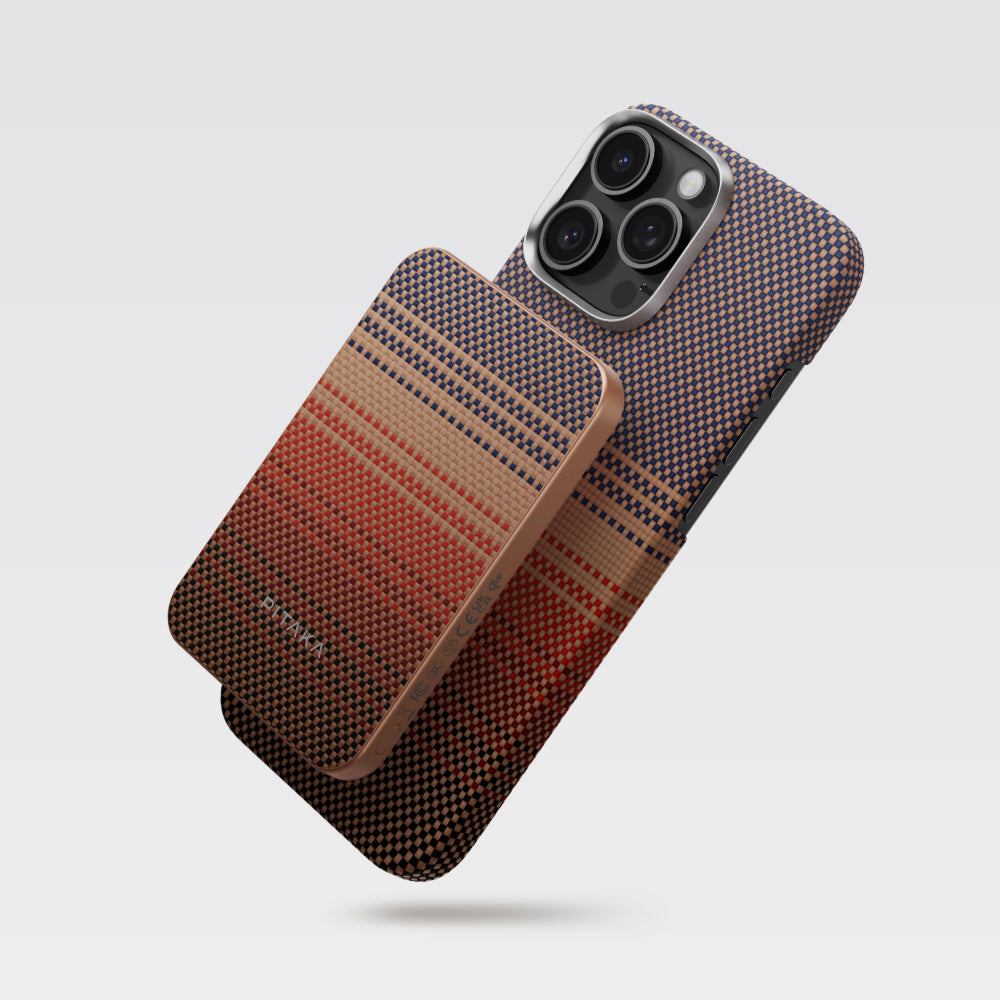 Pitaka Tactile Woven Qi2 Şarj Teknolojili Aramid Fiber M-Safe Powerbank 15W 5000mAh